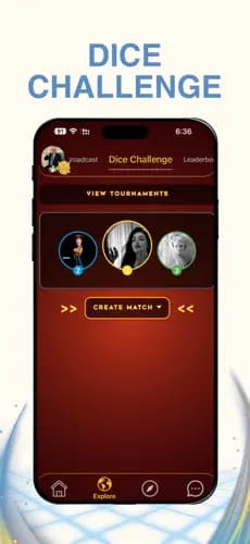 W Live Dice Challenge screen